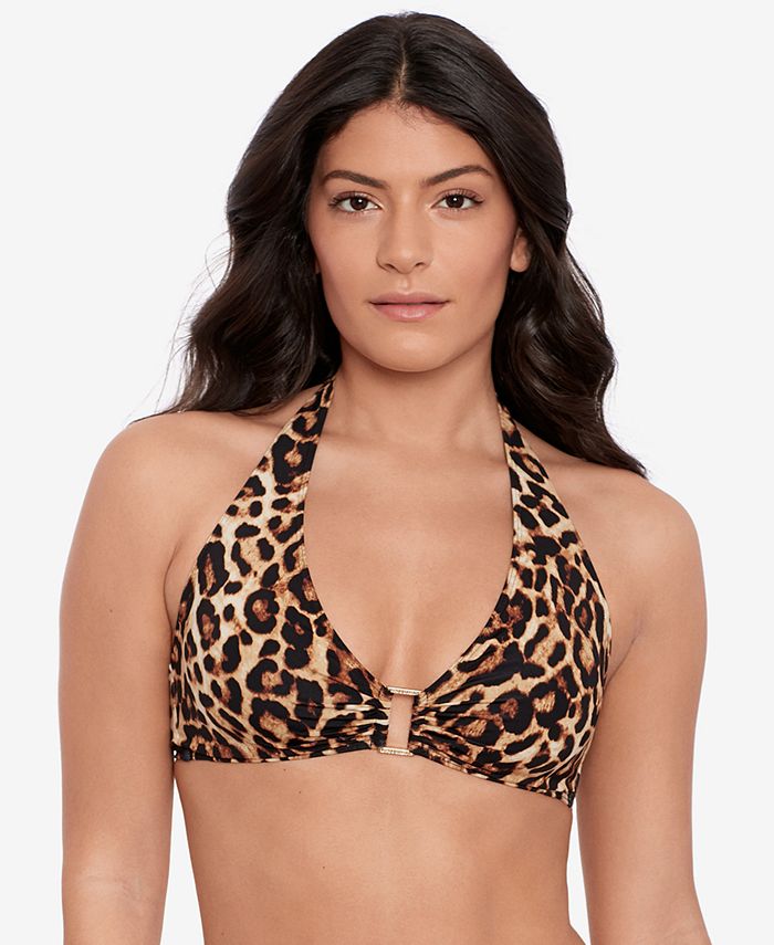 Lauren Ralph Lauren Women's RingFront AnimalPrint Bikini Top Macy's