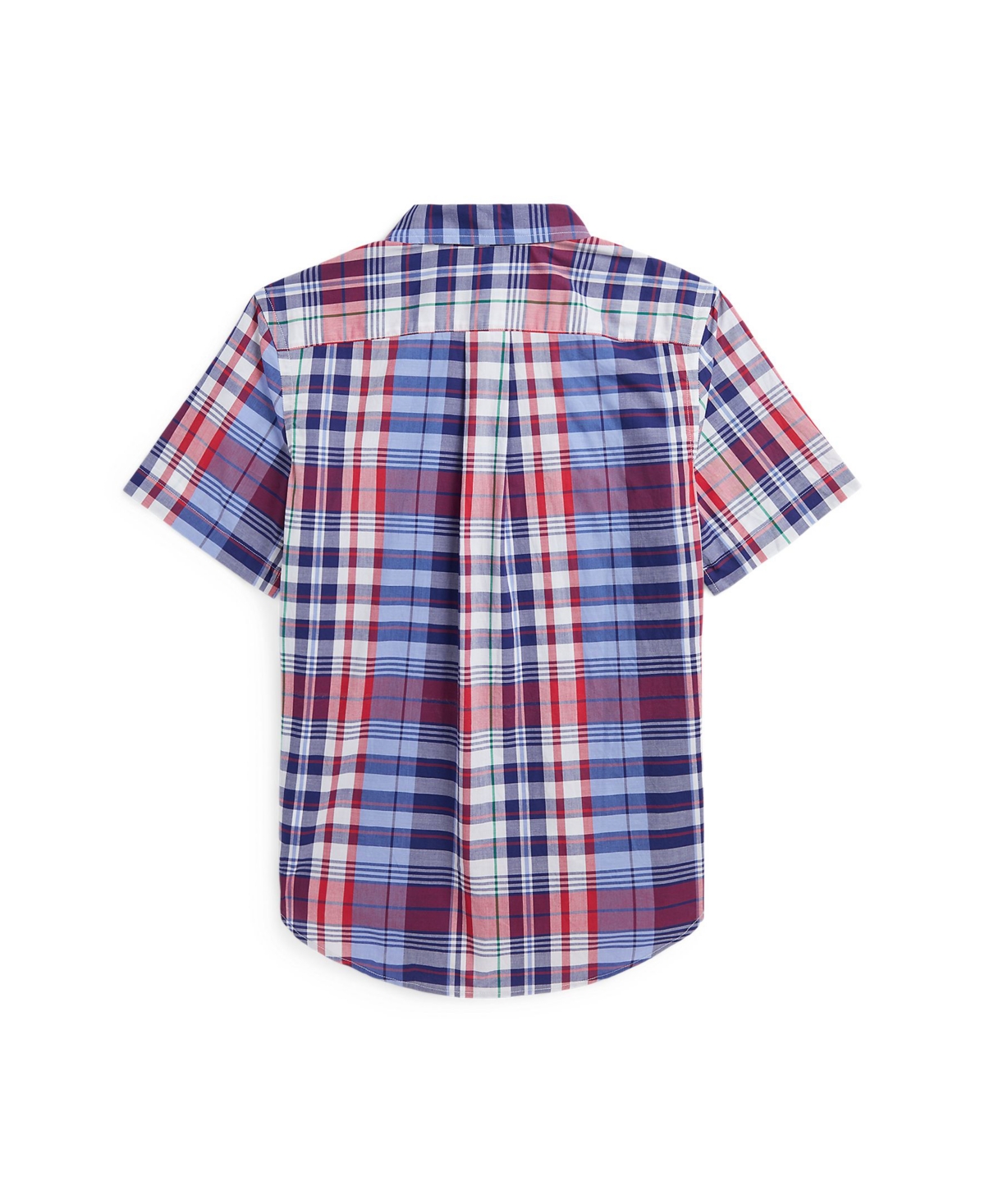 Polo Ralph Lauren Toddler and Little Boys Plaid Cotton Poplin Shirt - 6060 Blue, Red Multi
