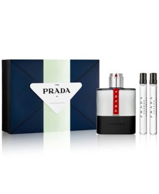 Prada Men s 3 Pc. Luna Rossa Carbon Eau de Toilette Gift Set Macy s