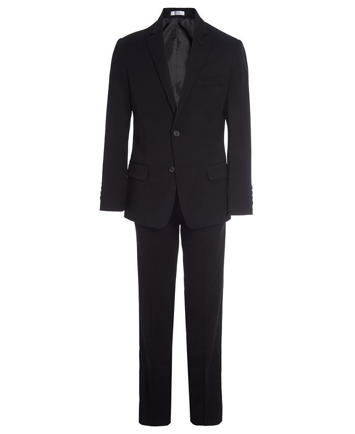 Calvin Klein Big Boys Husky Modern Fit Gab Jacket and Pants Suit, 2 ...