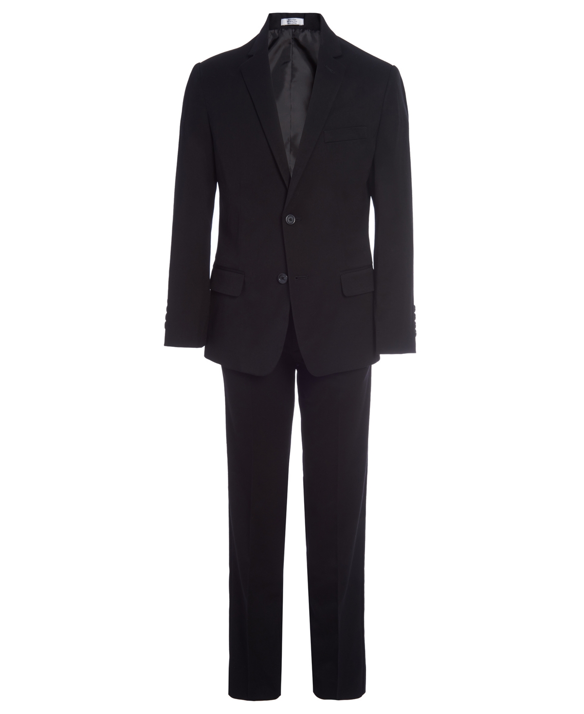Calvin Klein Big Boys Husky Modern Fit Gab Jacket And Pants Suit, 2-piece Set In Black