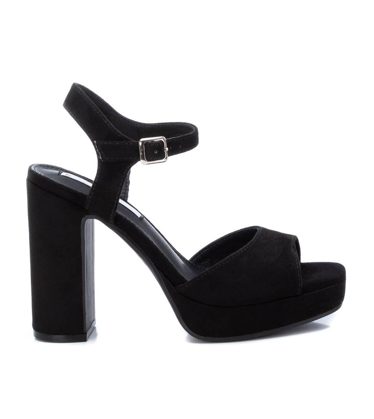 Xti Women's Heel Suede Sandals By Xti,- Black