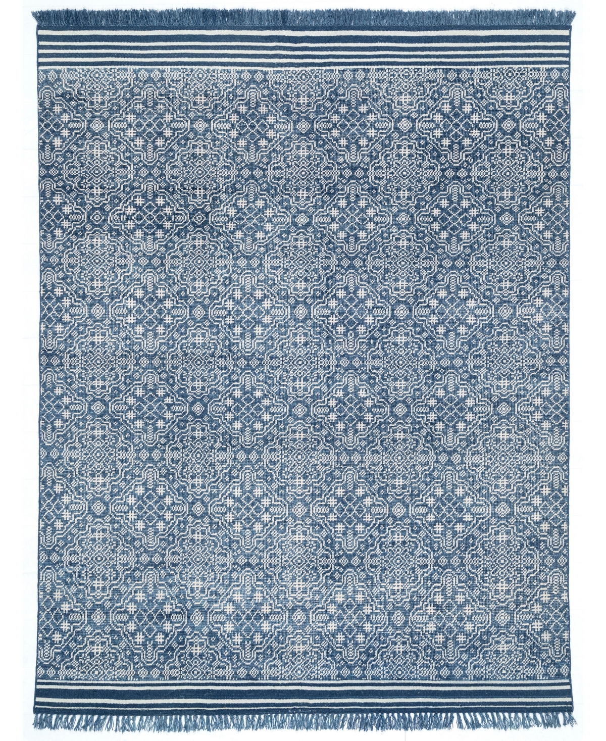 NuStory Newell Turner Saint James Coverlet 7'6in x 9'6in Area Rug - Blue