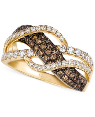 Le Vian - Chocolate and White Diamond Woven Ring in 14k Gold (1 ct. t.w.)