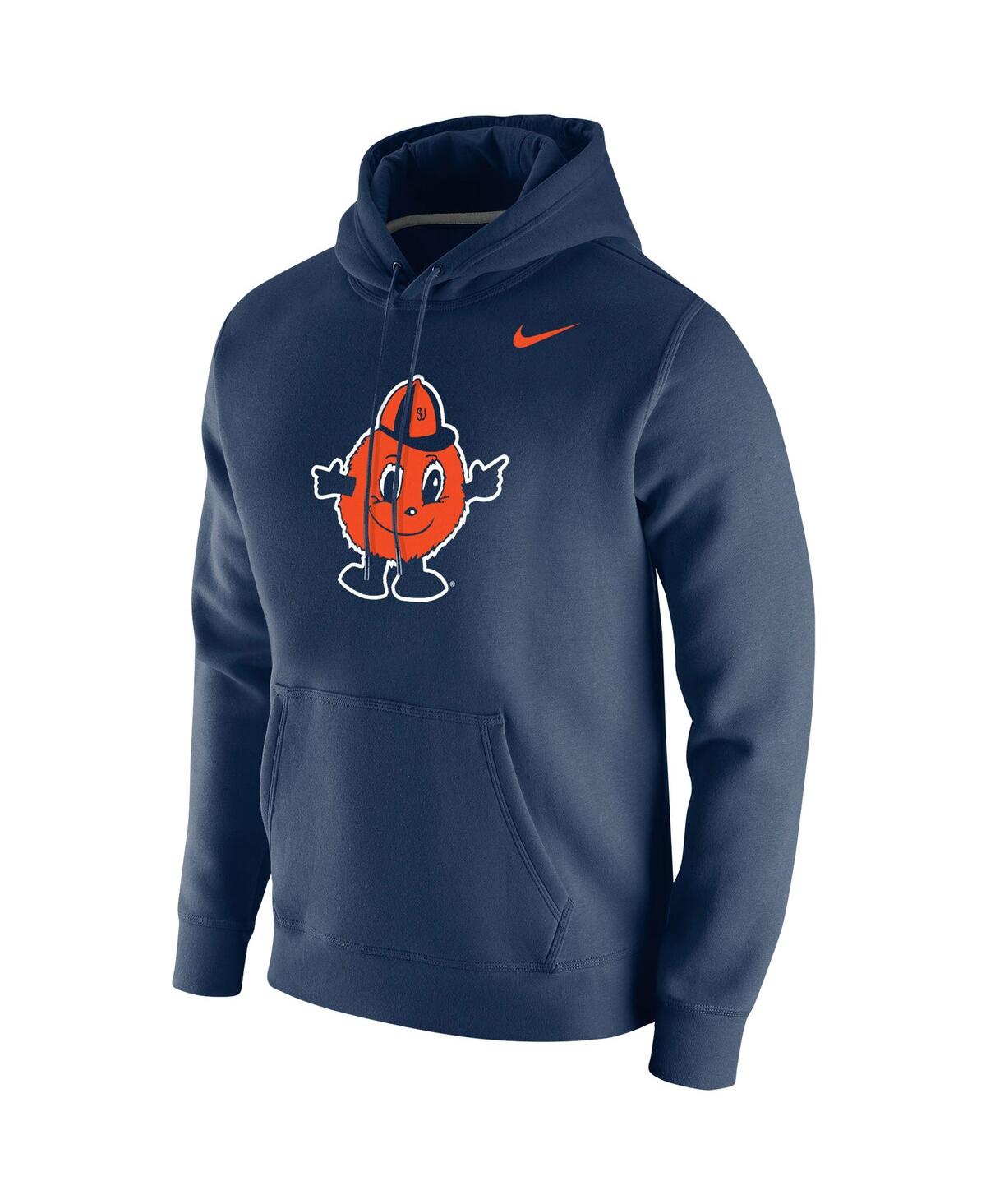 Shop Nike Men's  Navy Syracuse Orange Vintage-like School Logo Pullover Hoodie