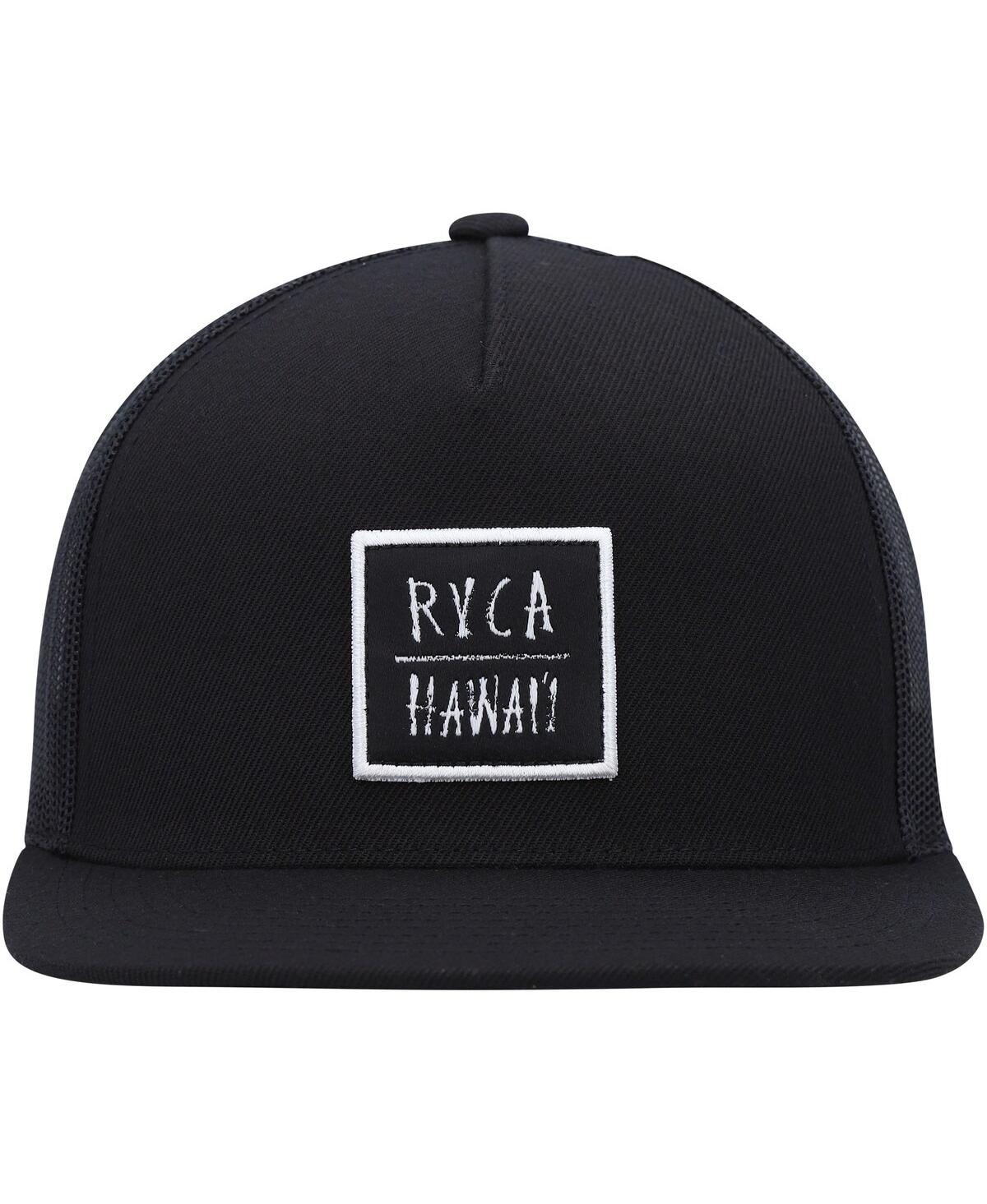 Shop Rvca Men's  Black Horton Teeth Trucker Snapback Hat