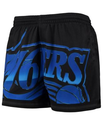Women's Black Philadelphia 76ers Big Face 4.0 Mesh Shorts