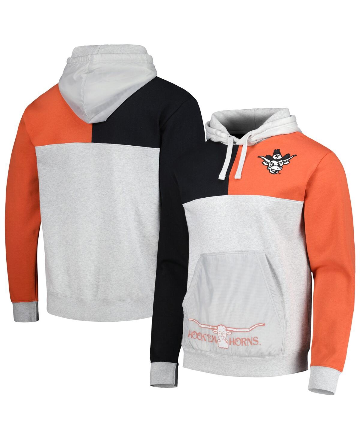 Shop Mitchell & Ness Men's  Heather Gray Texas Longhorns Tie-breaker Pullover Hoodie