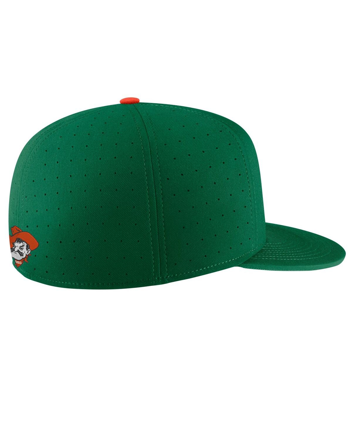 Shop Nike Men's  Green Oklahoma State Cowboys Aero True Baseball Performance Fitted Hat