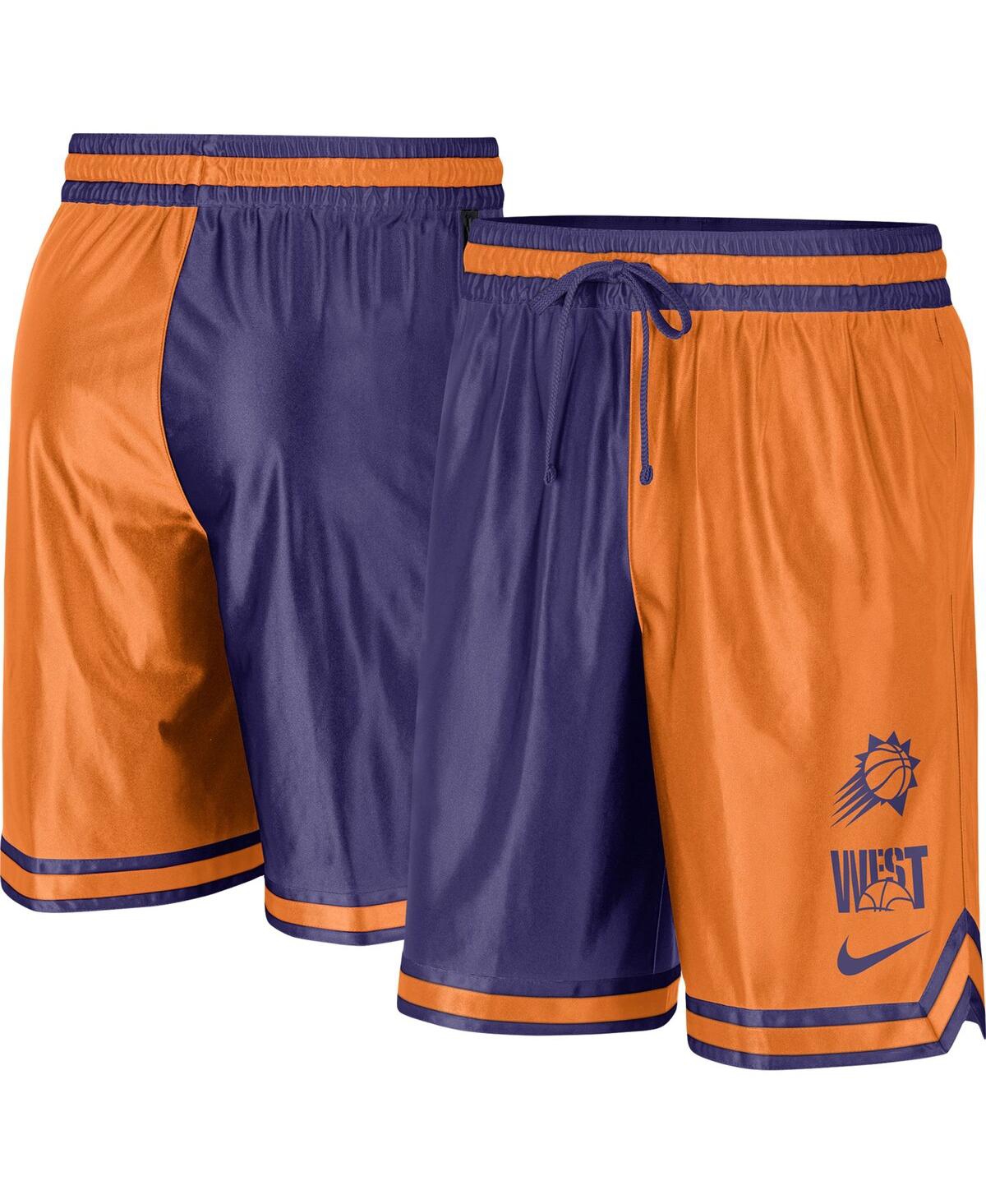 Shop Nike Men's  Orange, Purple Phoenix Suns Courtside Versus Force Split Dna Performance Shorts In Orange,purple