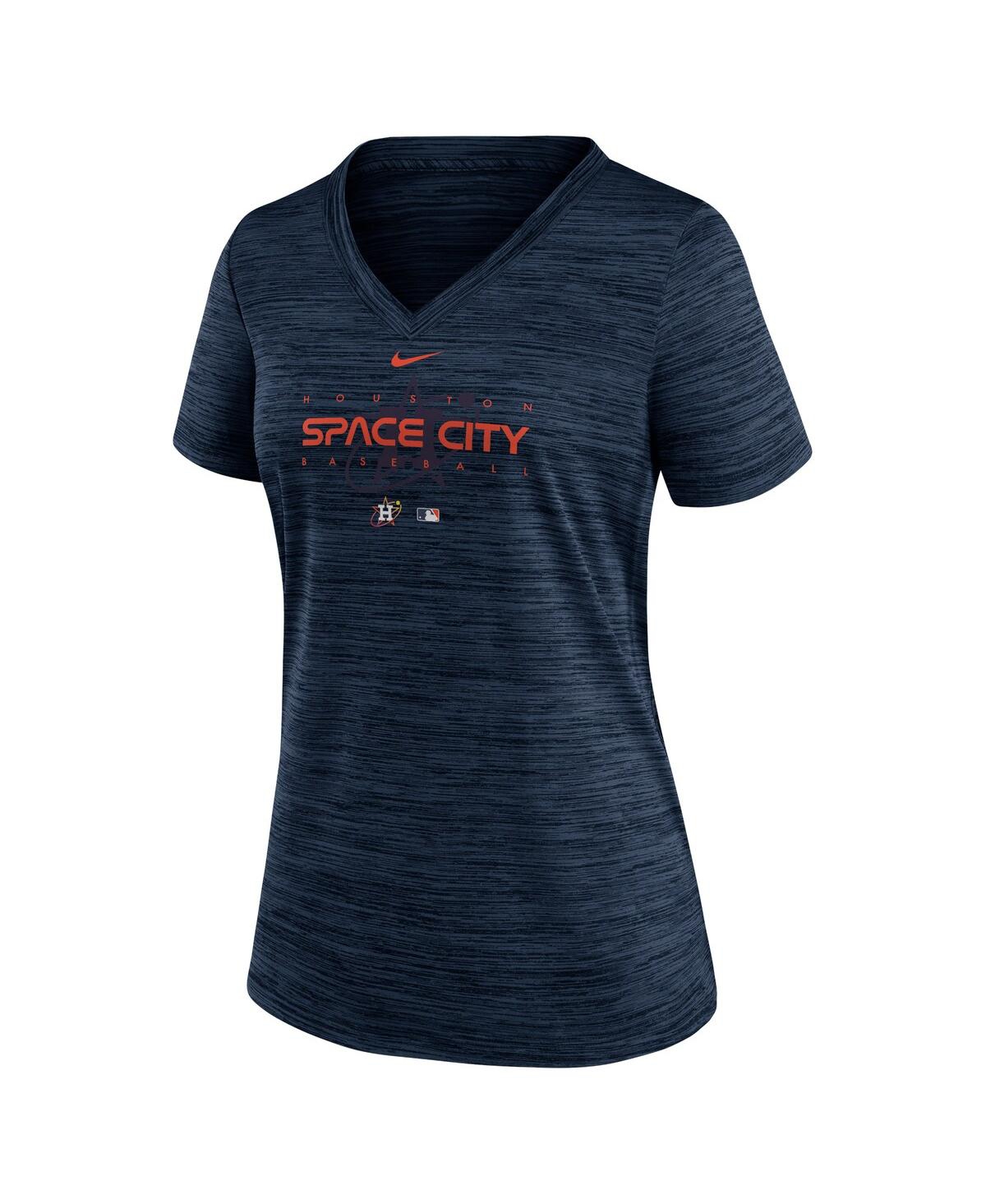 Shop Nike Women's  Navy Houston Astros City Connect Velocity Practice Performance V-neck T-shirt