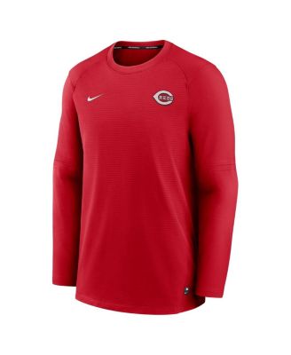 Men's Red Cincinnati Reds Authentic Collection Logo Performance Long Sleeve T-shirt