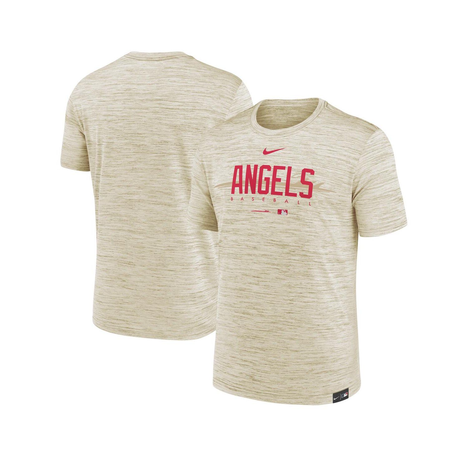 Men's Cream Los Angeles Angels City Connect Velocity Practice Performance T-shirt