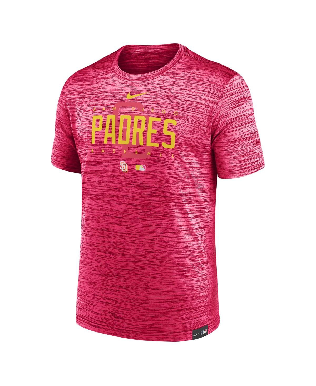 Shop Nike Men's  Pink San Diego Padres City Connect Velocity Practice Performance T-shirt