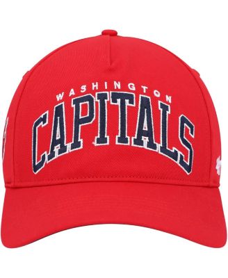 Men's Red Washington Capitals Block Arch Hitch Snapback Hat