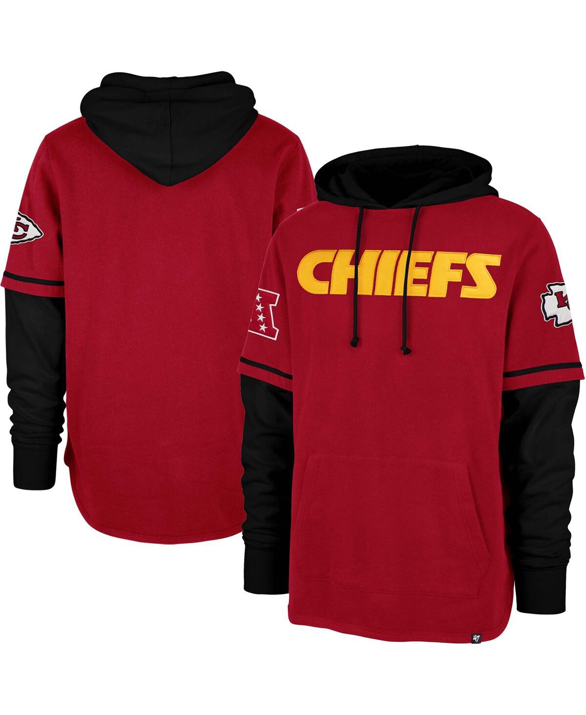 47 Brand Men's ' Red Kansas City Chiefs Shortstop Pullover Hoodie