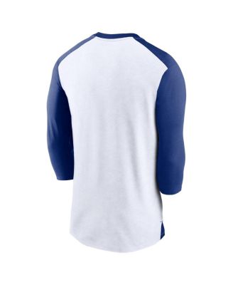 Men's White, Royal Milwaukee Brewers Rewind 3/4-Sleeve T-shirt