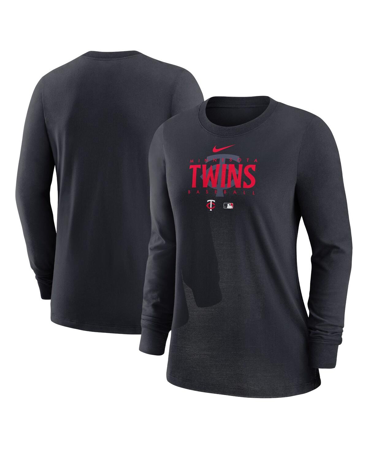 Nike Women's  Navy Cleveland Guardians Authentic Collection Legend Performance Long Sleeve T-shirt In Navy