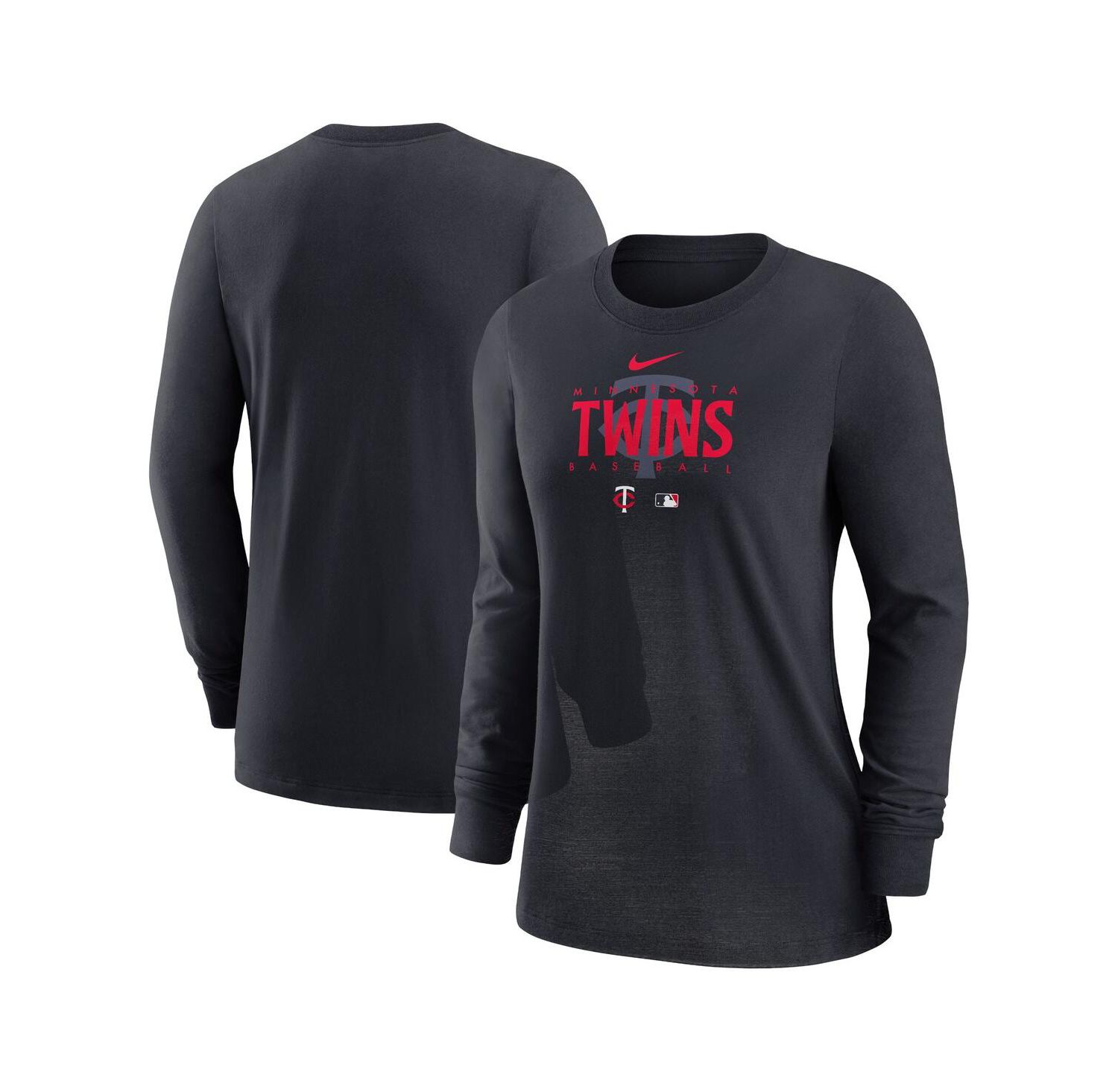 Women's Minnesota Twins Navy Authentic Collection Legend Performance Long Sleeve T-shirt