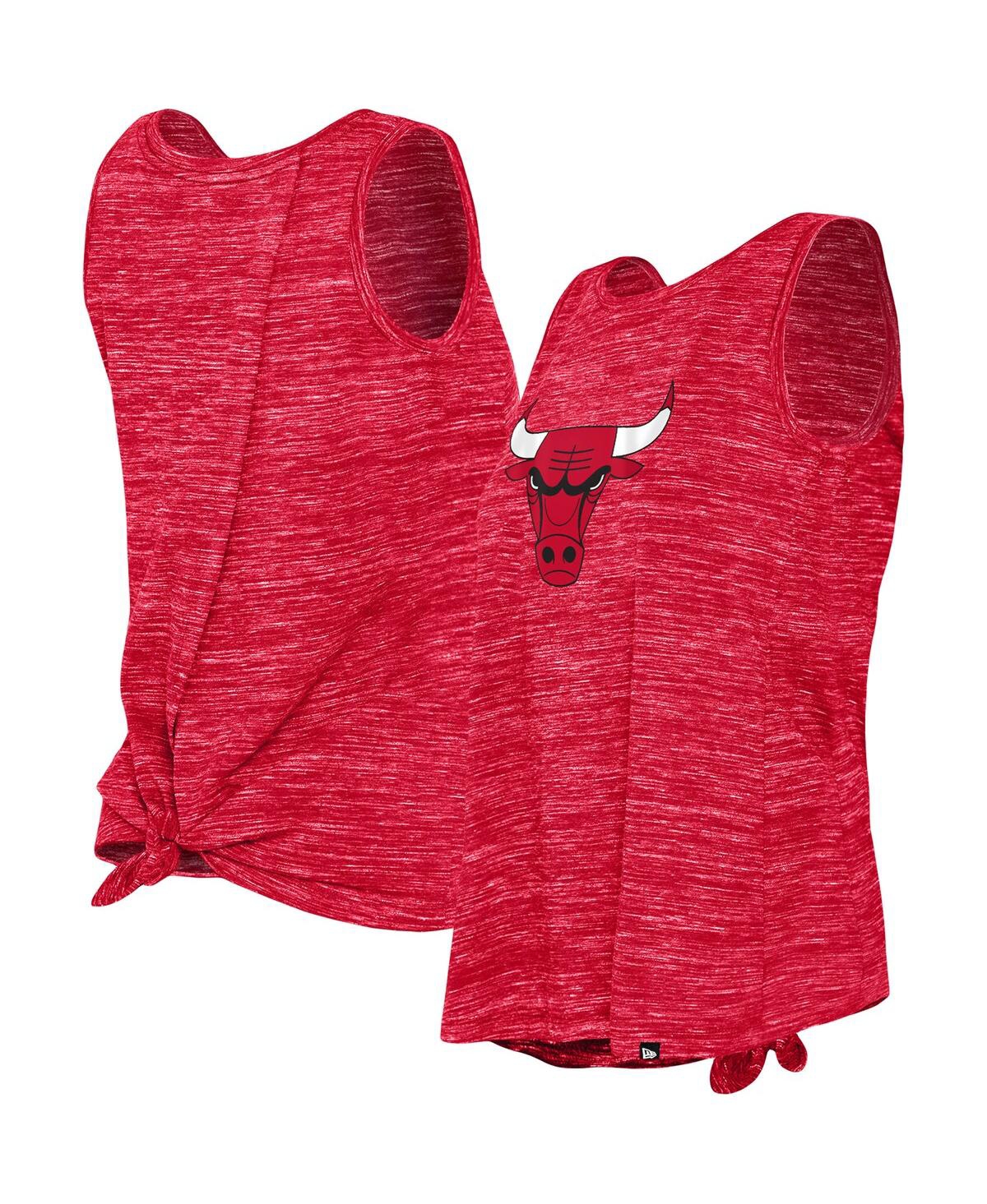 NEW ERA WOMEN'S NEW ERA RED CHICAGO BULLS SPACE DYE ACTIVE TANK TOP 