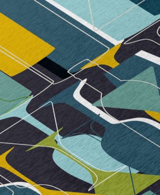 Kendall Kitchen Washable KE13 2'3" x 7'6" Runner Area Rug