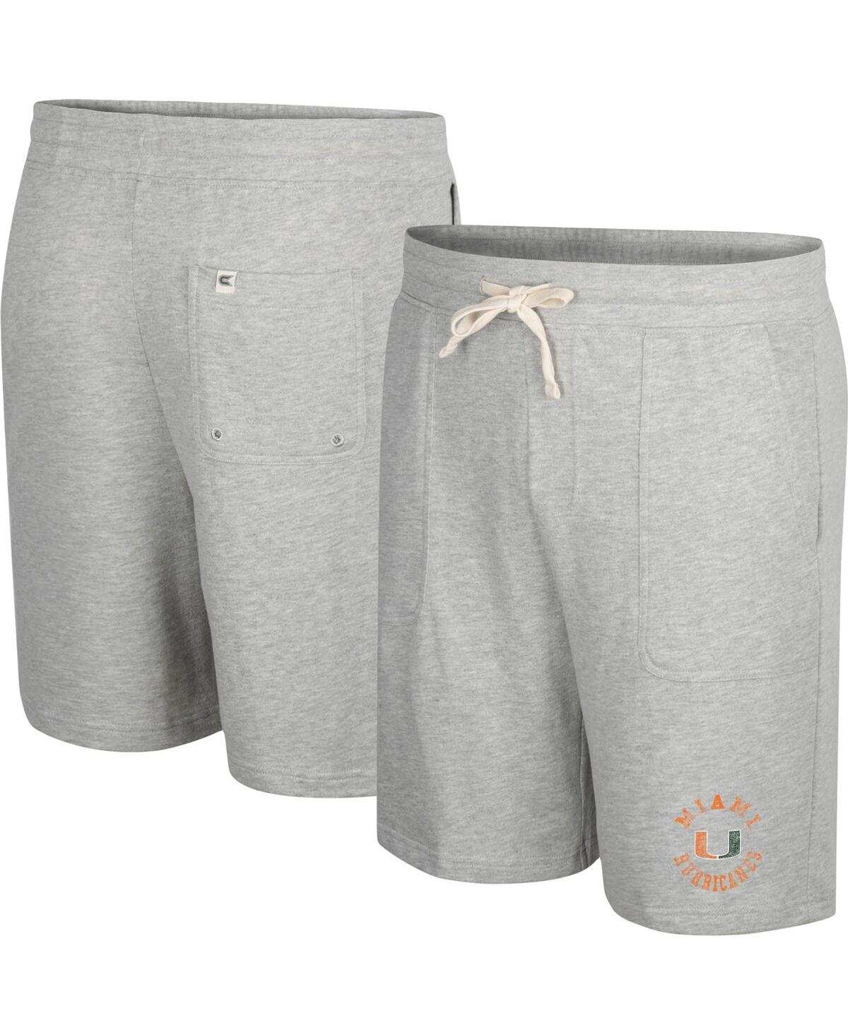 Colosseum Men's  Heather Gray Miami Hurricanes Love To Hear This Terry Shorts