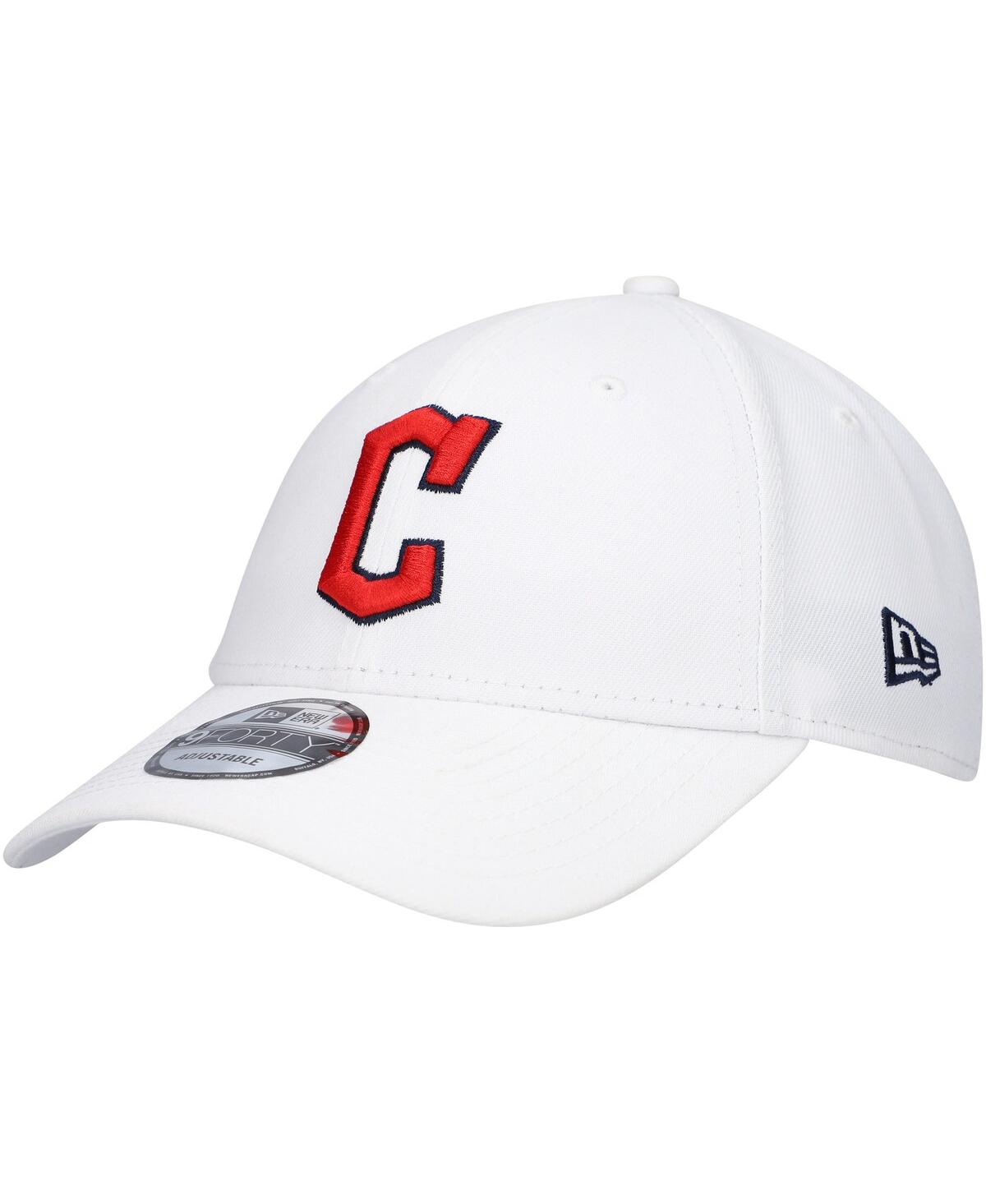 Men's New Era White Cleveland Guardians League Ii 9FORTY Adjustable Hat - White