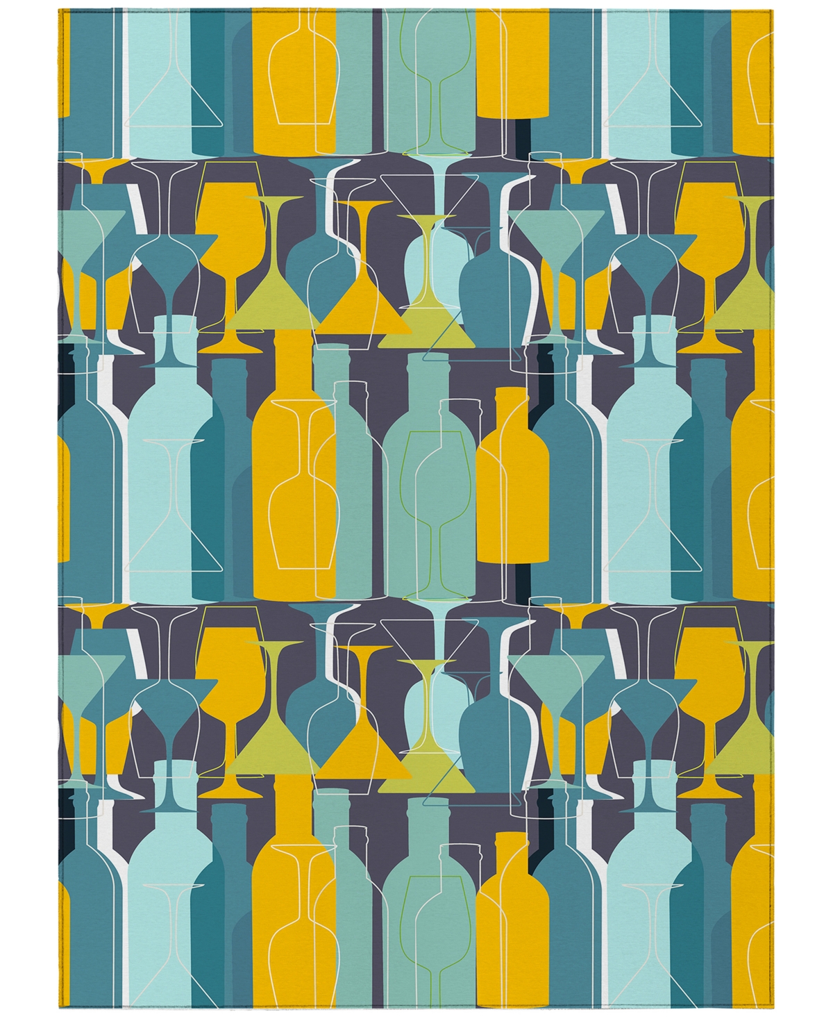 D Style Vertes Kitchen Vrt13 3' X 5' Area Rug In Midnight