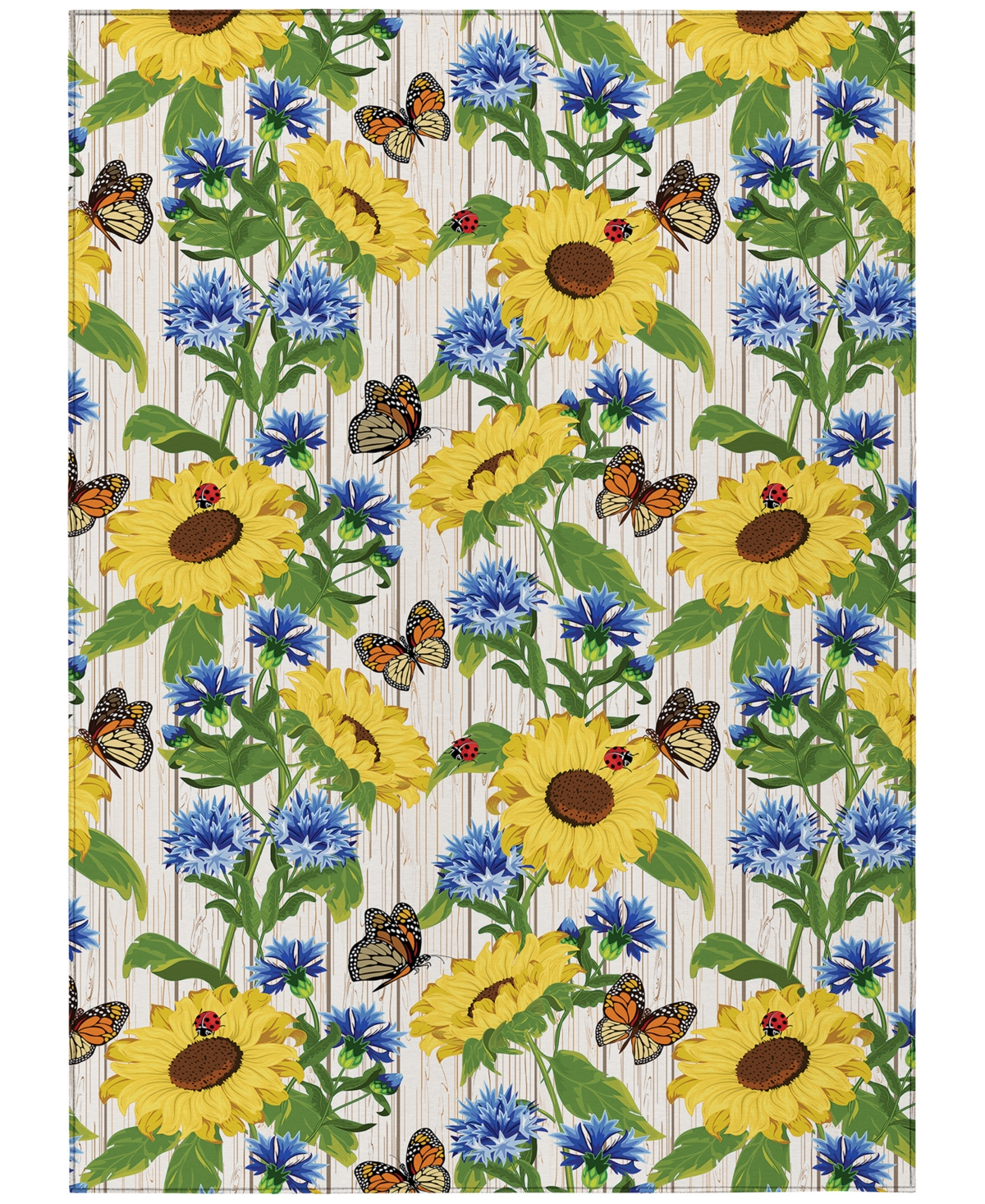 D Style Vertes Kitchen Vrt16 8' X 10' Area Rug In Yellow