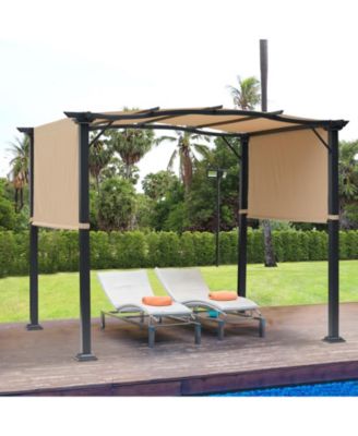 8'x10' Outdoor Retractable Sun Shade Cove Modern Roof Backyard Patio
