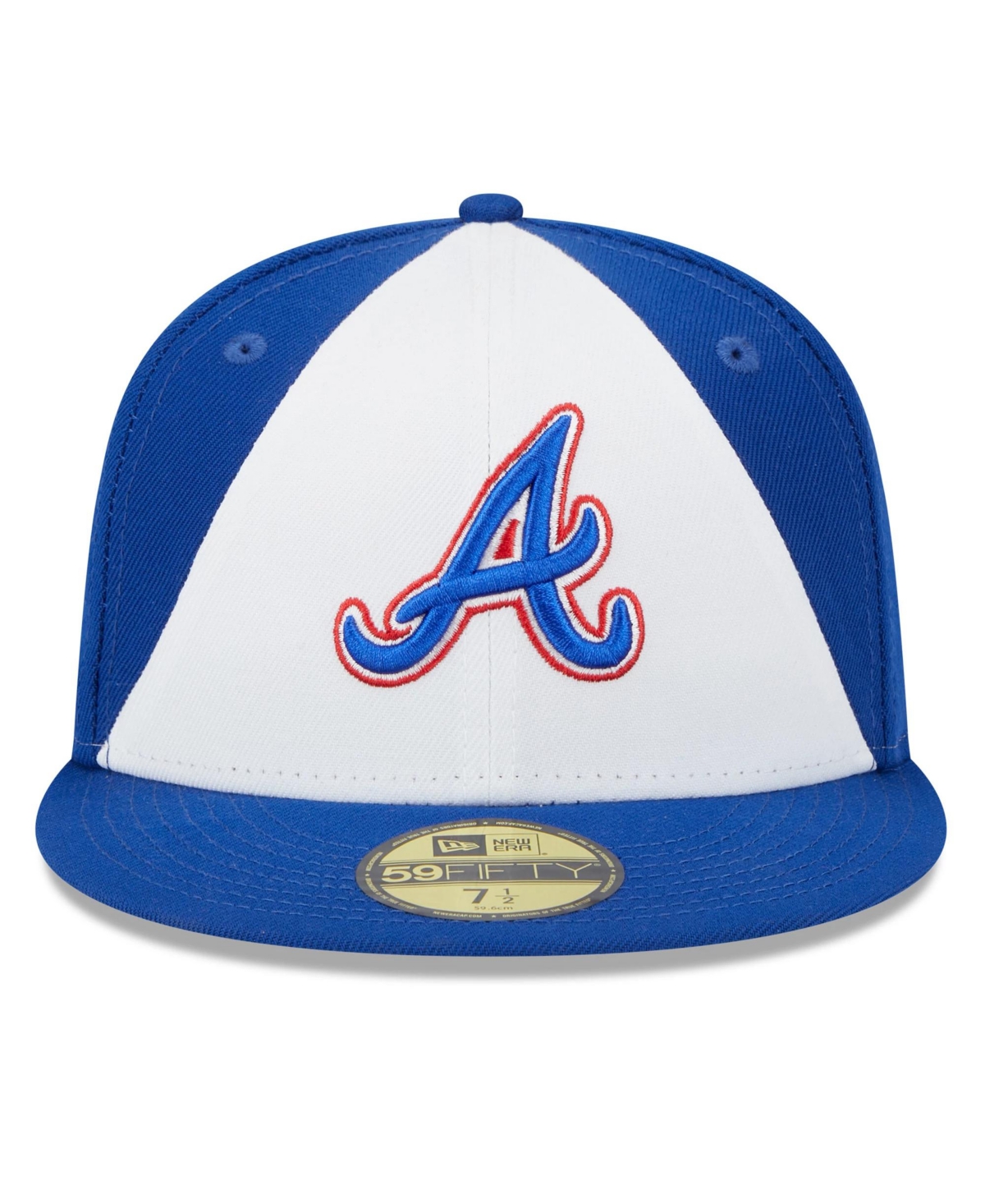 NEW ERA MEN'S NEW ERA WHITE AND ROYAL ATLANTA BRAVES 2023 CITY CONNECT 59FIFTY FITTED HAT 
