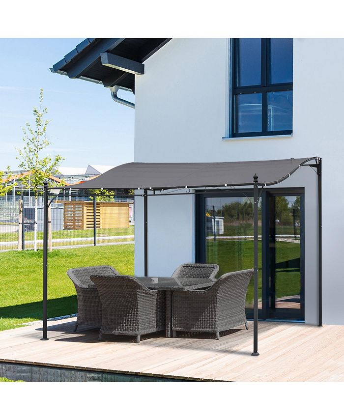 Outsunny 10' x 10' Steel Outdoor Pergola Gazebo Patio Canopy with