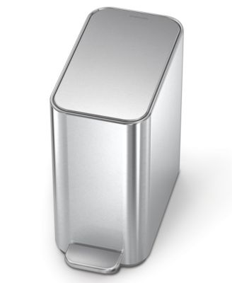 5 Liter Slim Bathroom Trash Can with Liner Pocket