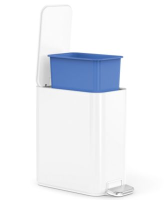 5 Liter Slim Bathroom Trash Can with Liner Pocket