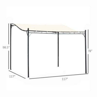 10' x 10' Outdoor Pergola Gazebo, Canopy w/ Drain Holes,