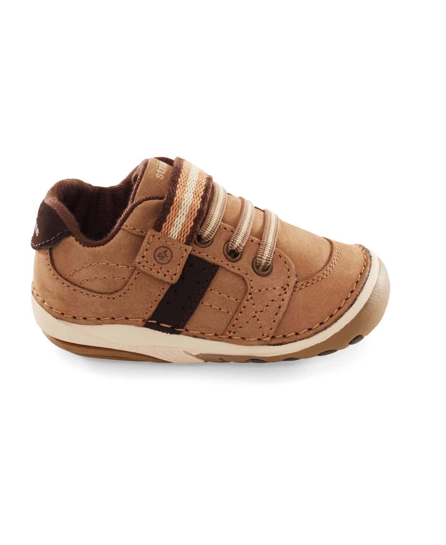 Кроссовки Stride Rite SRTech Soft Motion Artie Leather Sneakers для мальчиков-малышей, цвет: Рыжевато-коричневый — фото 2