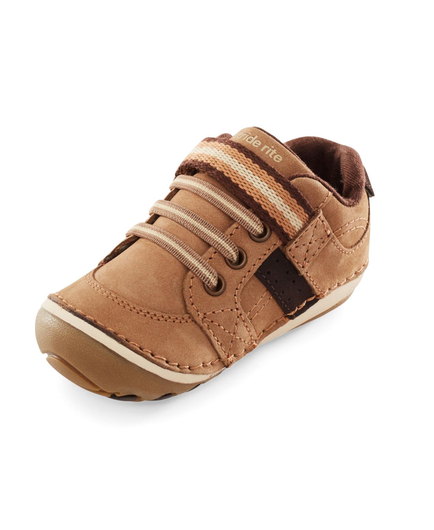 Кроссовки Stride Rite SRTech Soft Motion Artie Leather Sneakers для мальчиков-малышей, цвет: Рыжевато-коричневый — фото 8