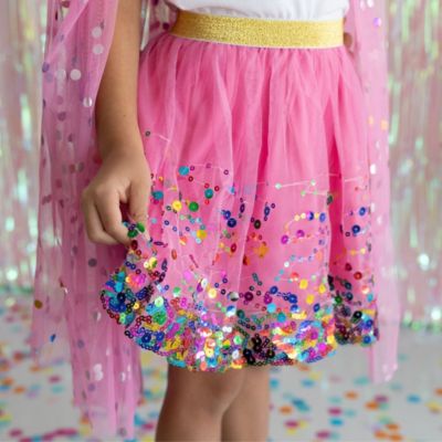 Little and Big Girls Raspberry Confetti Tutu Skirt
