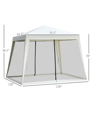 Outdoor Sun Shade Gazebo Canopy Tent with Mesh Screen Walls