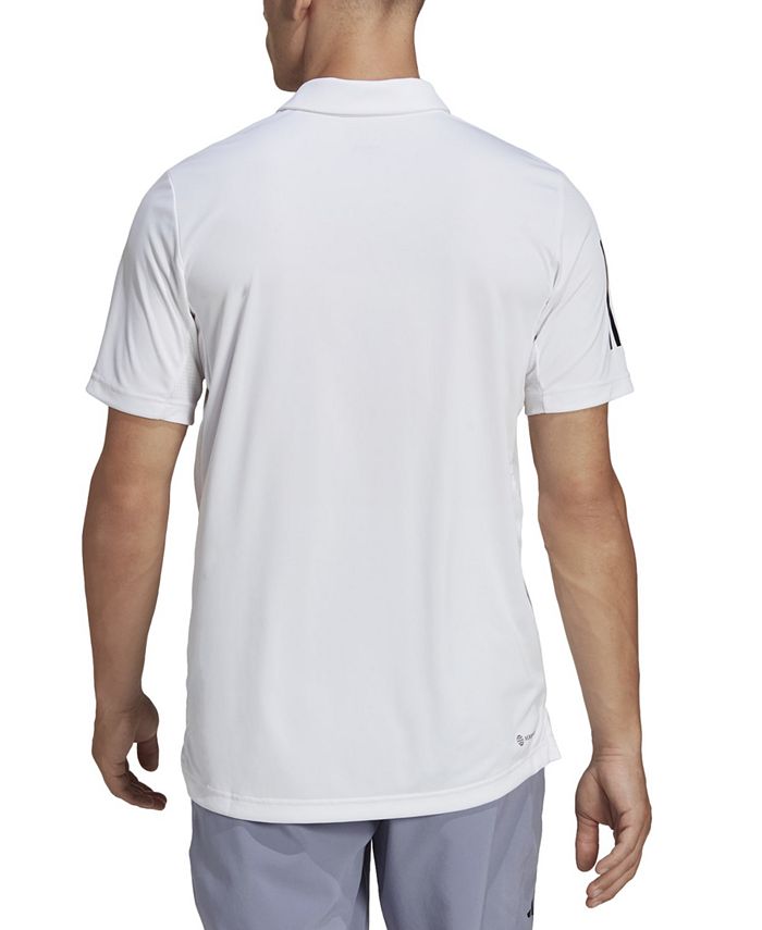 adidas Men's 3-Stripes Short Sleeve Performance Club Tennis Polo Shirt ...