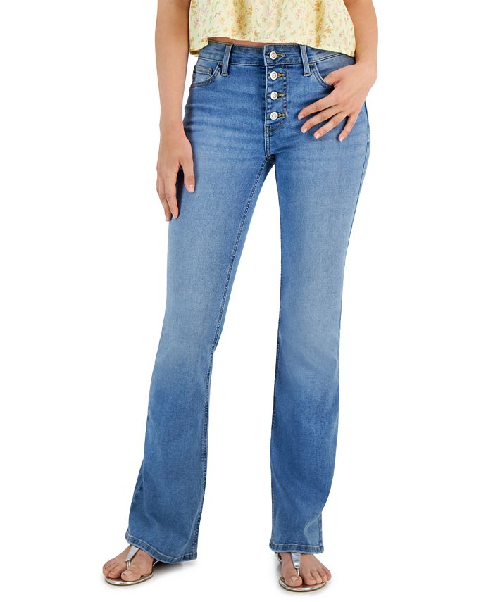 Celebrity Pink Juniors' Button-Fly Flare-Leg Jeans - Macy's