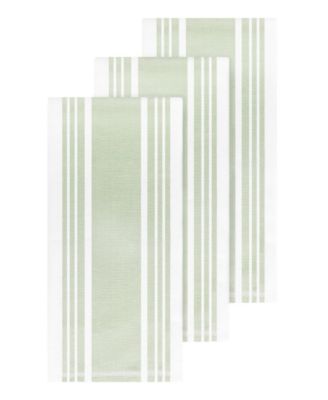 Stripe Dual Sided Woven Kitchen Towel, Set of 3