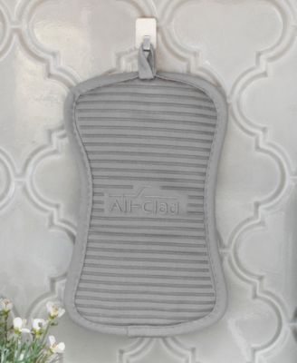 Ribbed Silicone Cotton Twill Pot Holder, Set of 2