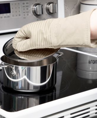 Ribbed Silicone Cotton Twill Oven Mitt, Set of 2