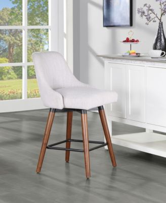 Bagford 26" Swivel Counter Stool with Legs in Fabric
