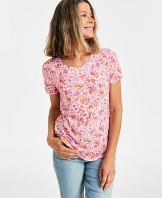 Style & Co - Petite Vintage Garden Tee, Created for Macy's