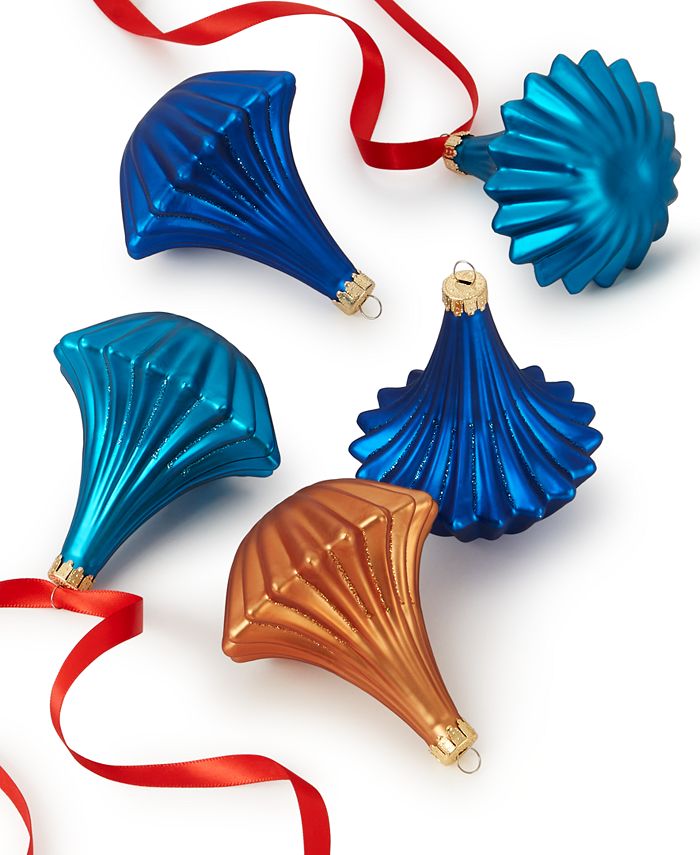 Holiday Lane Patina Glass Chandelier Ornaments, Set of 5, Created for