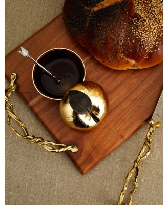 Gold Plated Apple Honey Pot