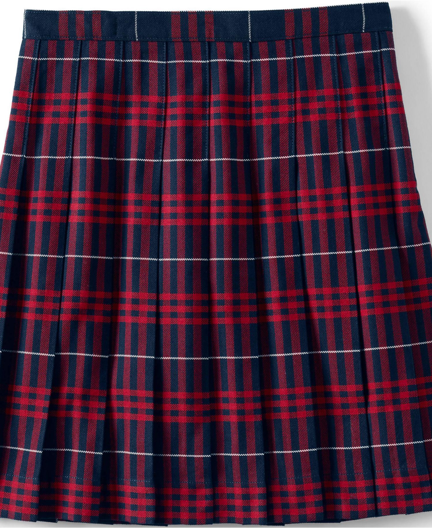 Big Girls Plaid Pleated Skirt Below the Knee