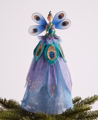 Holiday Lane - Blue Peacock Fairy Tree Topper